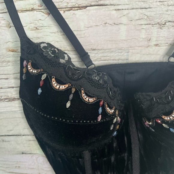 La Vie En Rose Black Lace Bra Top - Picture 4 of 10